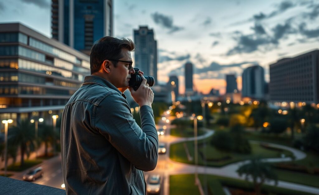 Detetive particular trabalhando em Brasília
