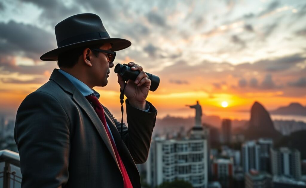 Detetive particular trabalhando no Rio de Janeiro