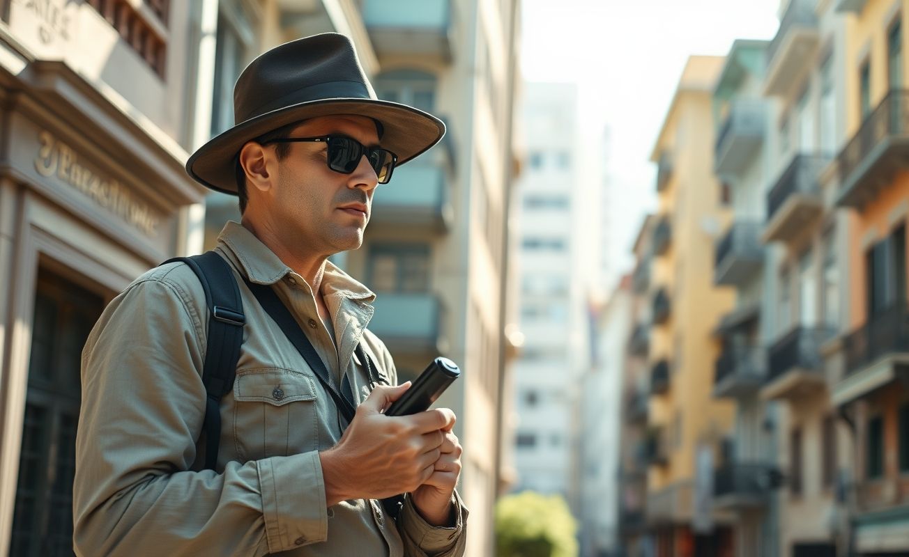 Detetive particular trabalhando no Rio