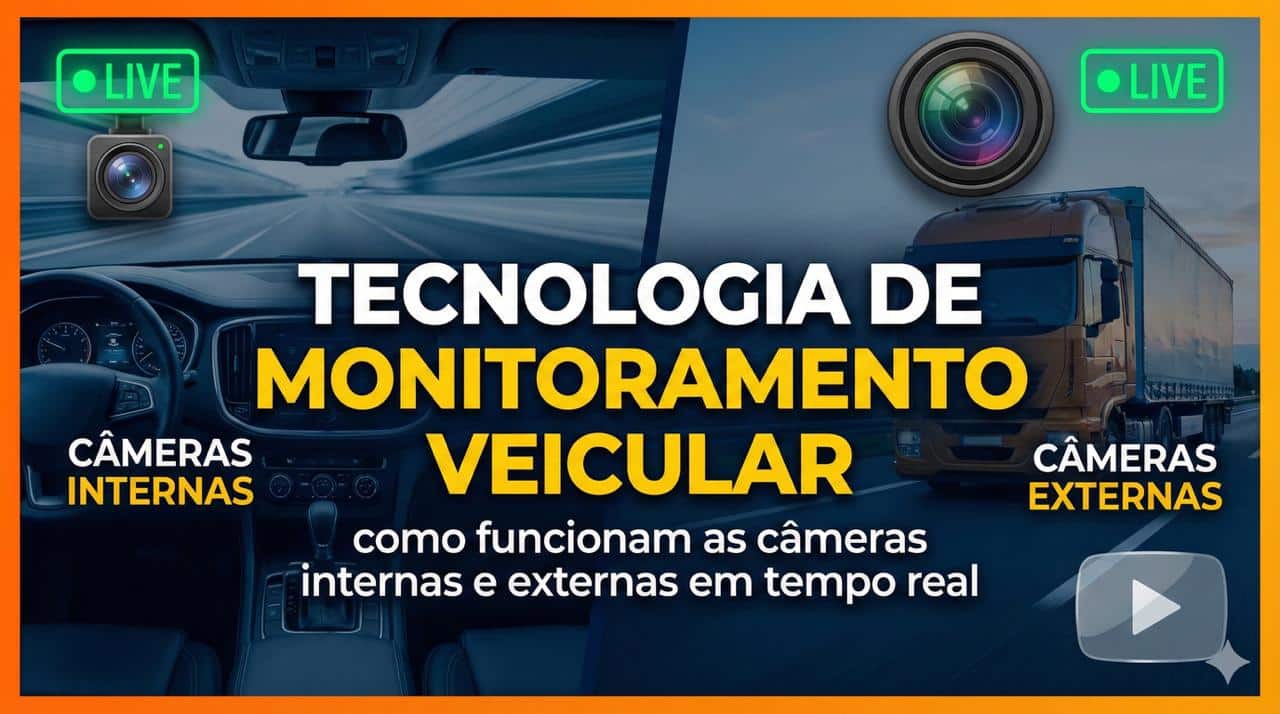 Instalação de câmeras internas e externas para monitoramento veicular profissional