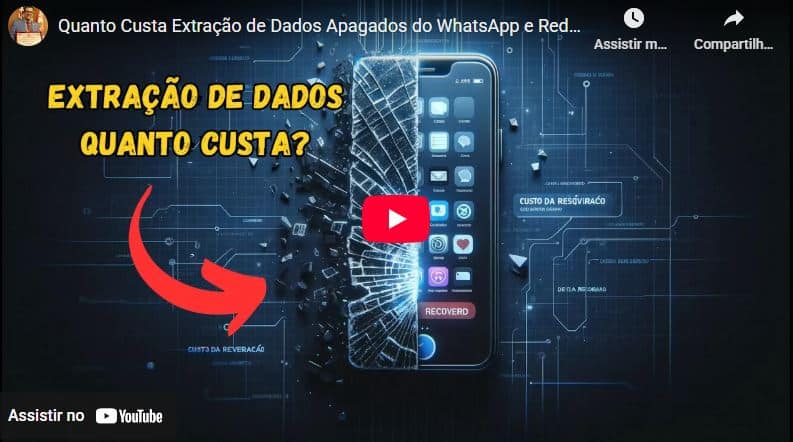 Investigação digital com recuperação de dados apagados de celular realizada por detetive particular