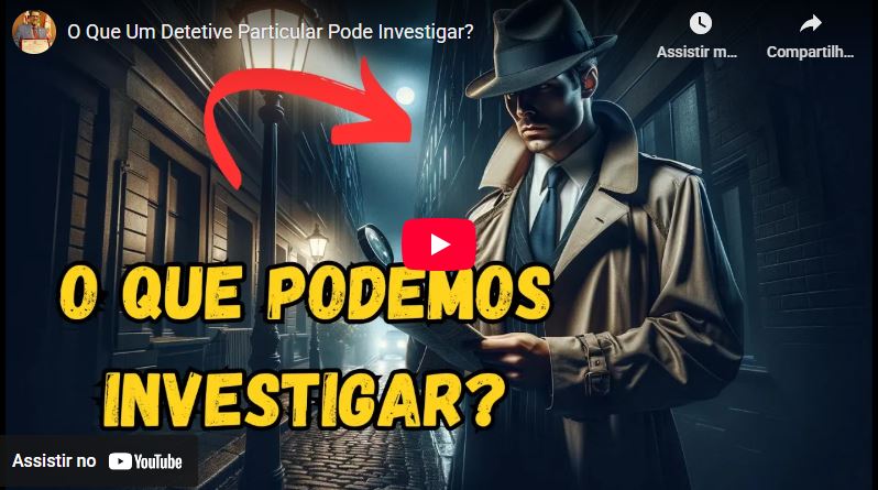Detetive particular explicando o que pode investigar legalmente